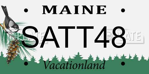 SATT48 Maine License Plate