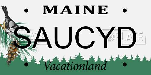 SAUCYD Maine License Plate