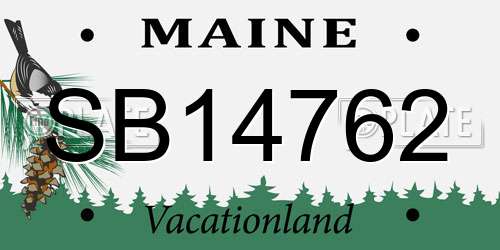 SB14762 Maine License Plate
