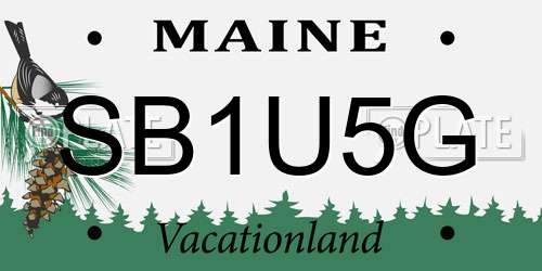 SB1U5G Maine License Plate