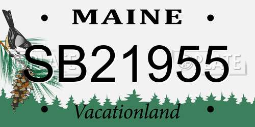 SB21955 Maine License Plate
