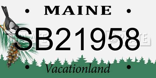 SB21958 Maine License Plate