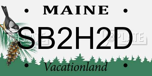 SB2H2D Maine License Plate