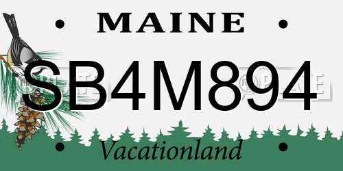 SB4M894 Maine License Plate