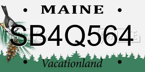 SB4Q564 Maine License Plate