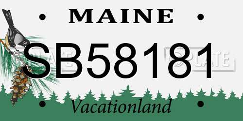 SB58181 Maine License Plate