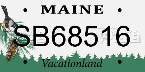 SB68516 Maine License Plate