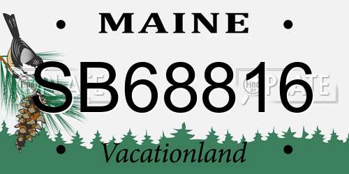 SB68816 Maine License Plate