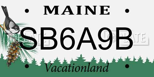 SB6A9B Maine License Plate