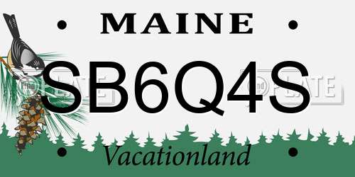 SB6Q4S Maine License Plate