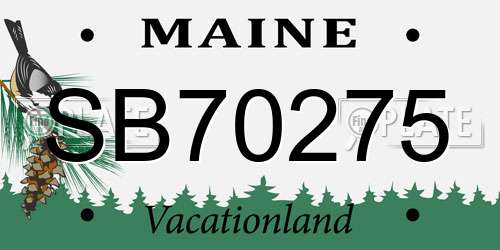 SB70275 Maine License Plate