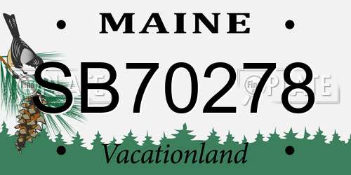 SB70278 Maine License Plate
