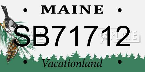SB71712 Maine License Plate