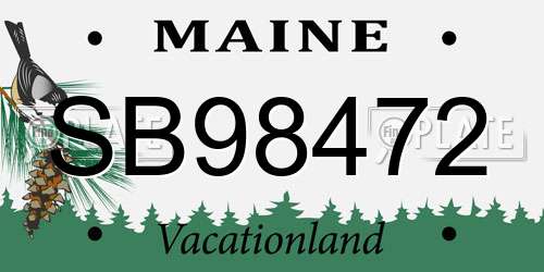 SB98472 Maine License Plate