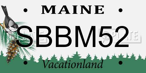 SBBM52 Maine License Plate