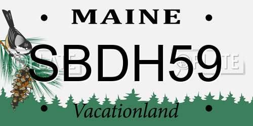 SBDH59 Maine License Plate