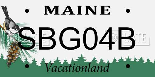 SBG04B Maine License Plate