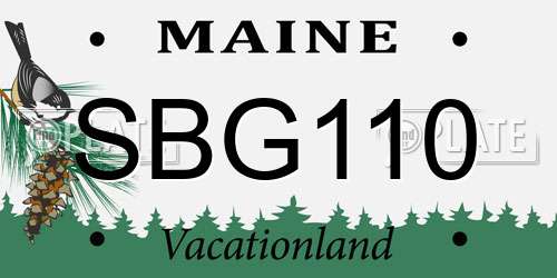 SBG110 Maine License Plate