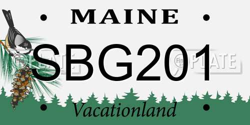 SBG201 Maine License Plate