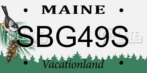 SBG49S Maine License Plate