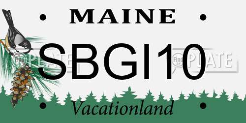 SBGI10 Maine License Plate