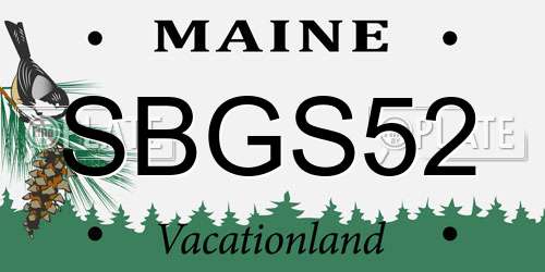 SBGS52 Maine License Plate