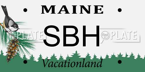 SBH Maine License Plate