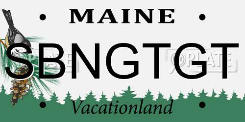 SBNGTGT Maine License Plate