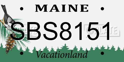 SBS8151 Maine License Plate