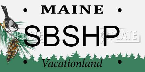 SBSHP Maine License Plate