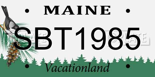 SBT1985 Maine License Plate