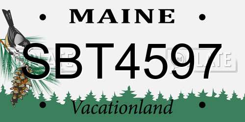 SBT4597 Maine License Plate