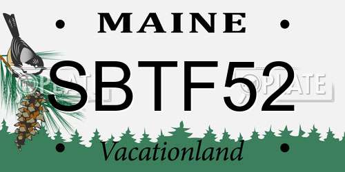 SBTF52 Maine License Plate