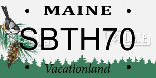 SBTH70 Maine License Plate