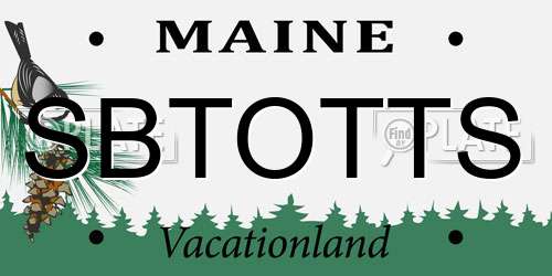 SBTOTTS Maine License Plate