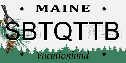 SBTQTTB Maine License Plate