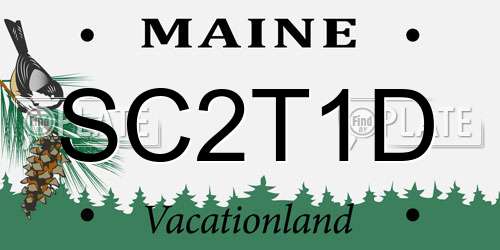 SC2T1D Maine License Plate