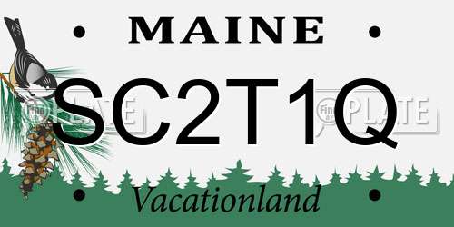 SC2T1Q Maine License Plate