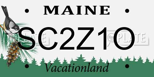 SC2Z1O Maine License Plate