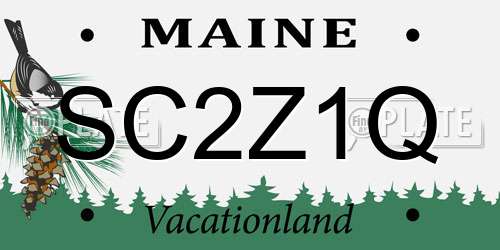 SC2Z1Q Maine License Plate