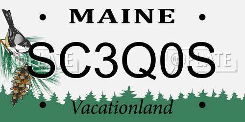 SC3Q0S Maine License Plate