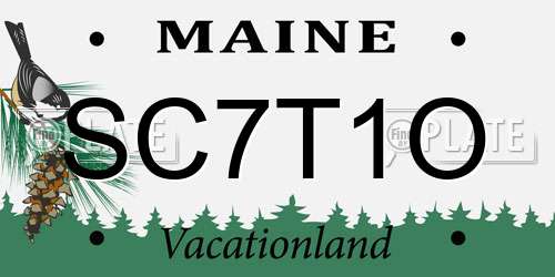 SC7T1O Maine License Plate