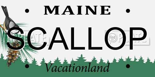 SCALLOP Maine License Plate