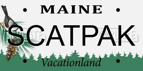 SCATPAK Maine License Plate