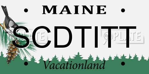 SCDTITT Maine License Plate