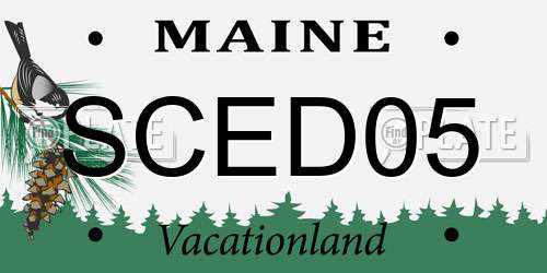 SCED05 Maine License Plate