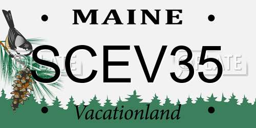 SCEV35 Maine License Plate