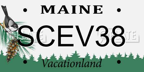 SCEV38 Maine License Plate