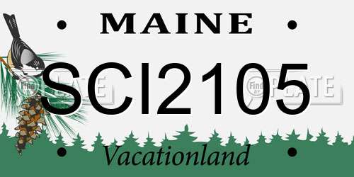SCI2105 Maine License Plate