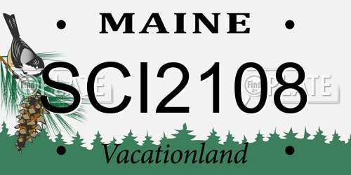 SCI2108 Maine License Plate
